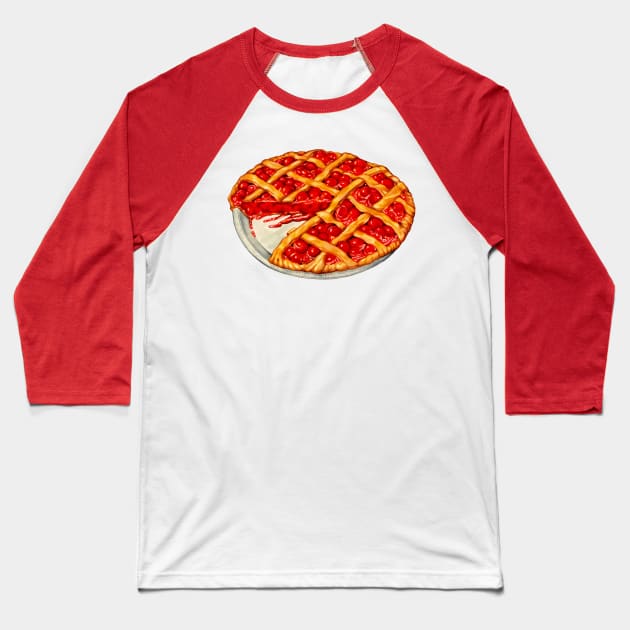 Cherry Pie Baseball T-Shirt by KellyGilleran
